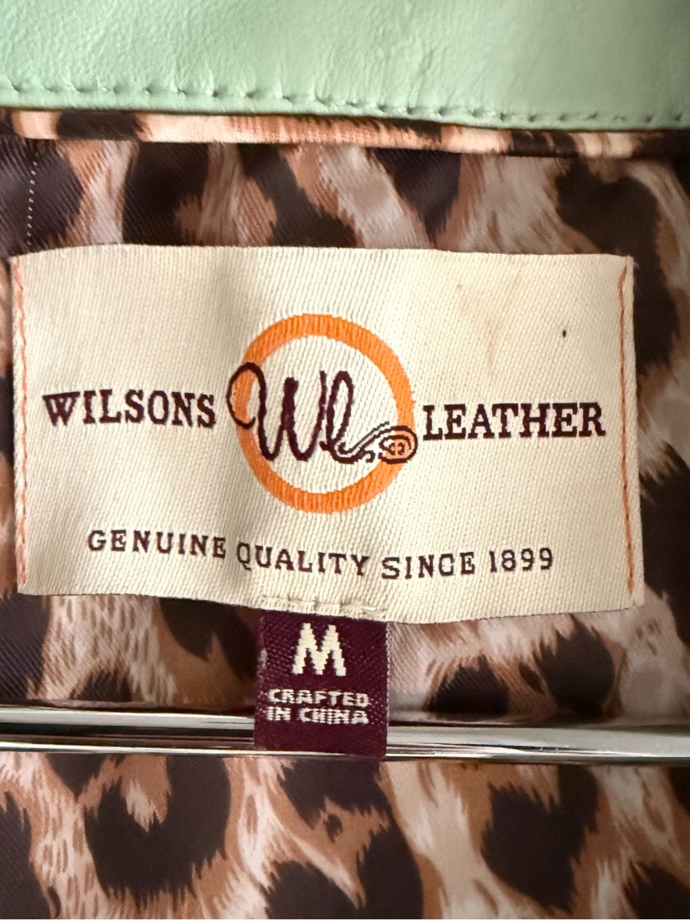 Vintage Wilson’s Leather Mint Green Jacket - Picture 5 of 11